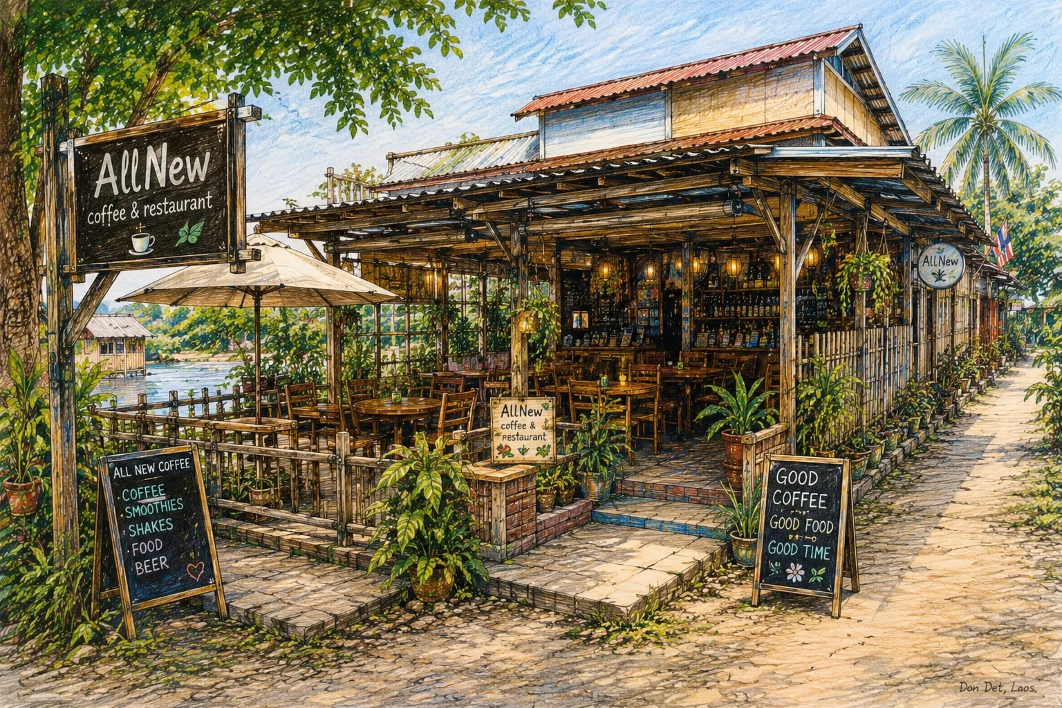 AllNew Coffee and Restaurant on Don Det