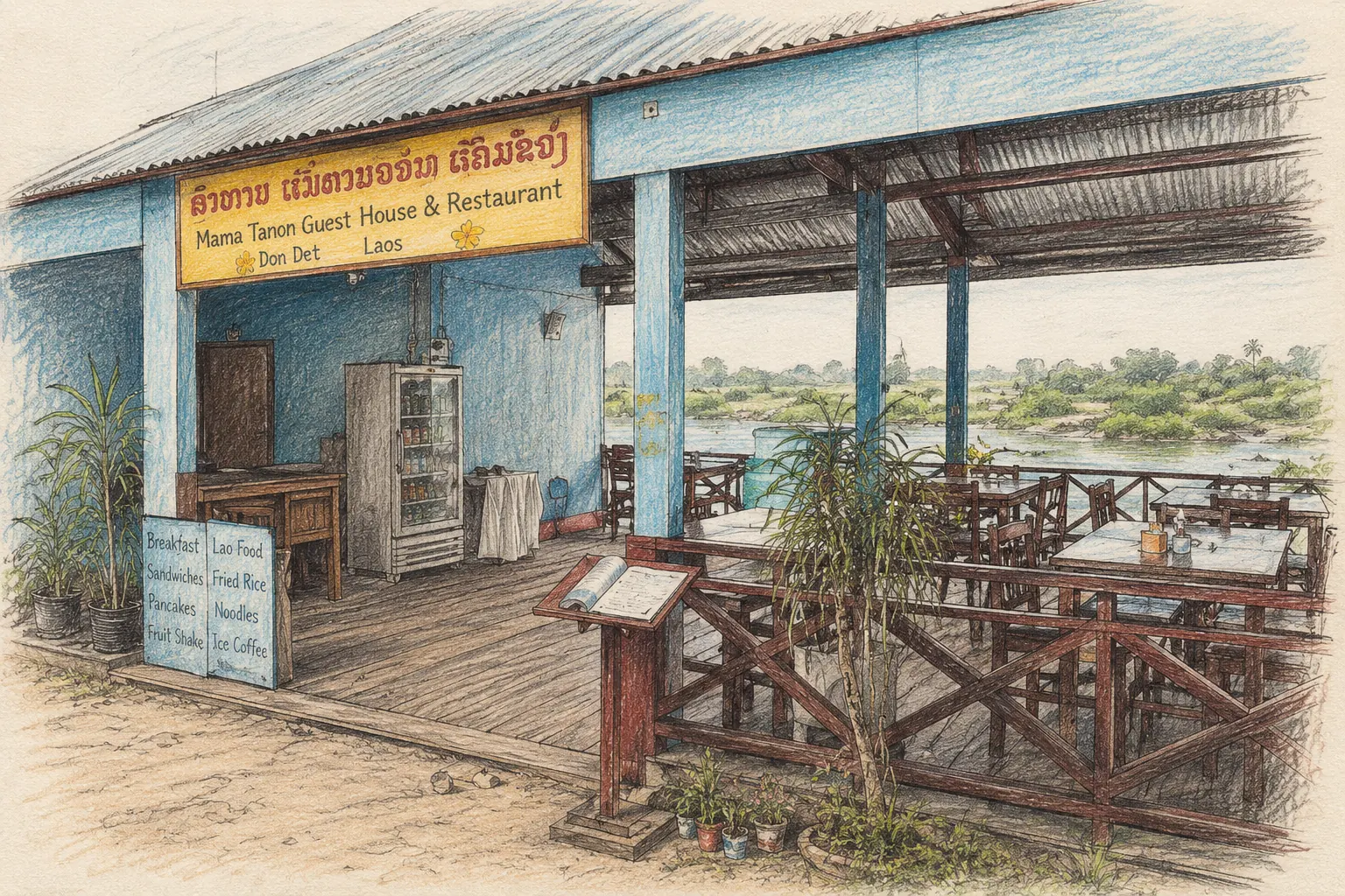 Mama Tanon Guest House and Restaurant on Don Det