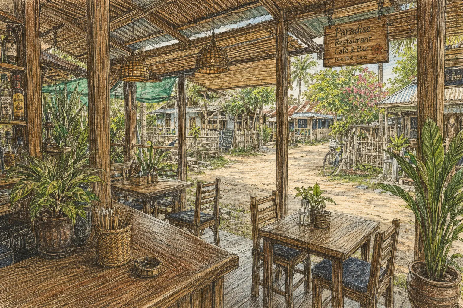 Paradise Restaurant Cafe and Bar on Don Det