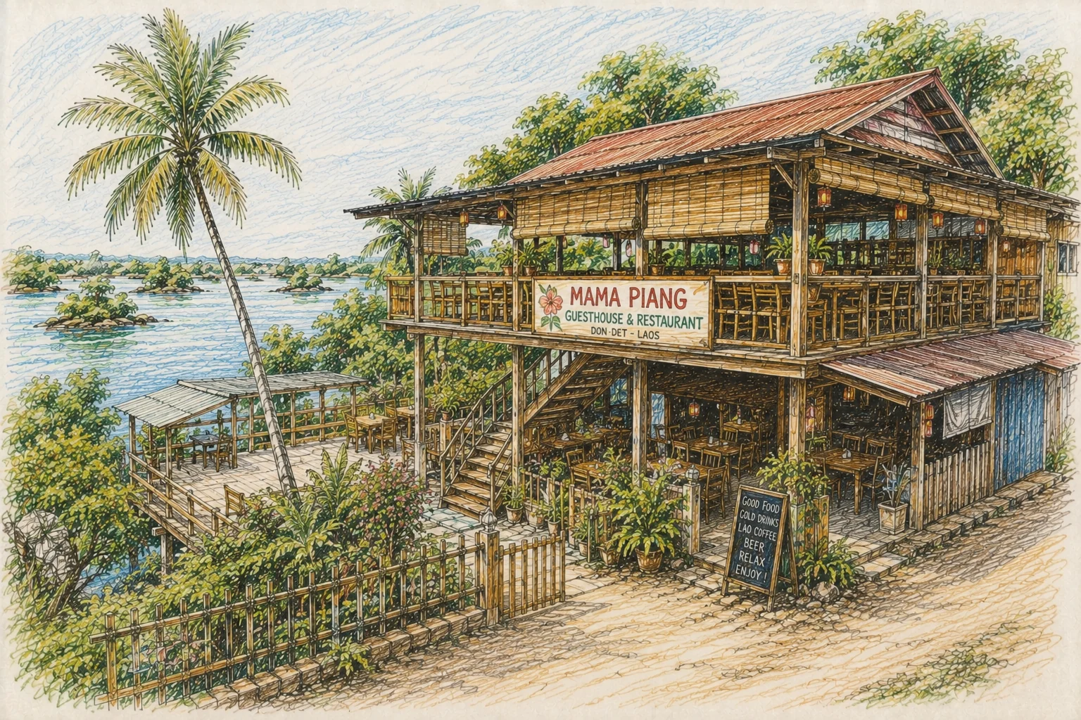 Mama Piang Guesthouse and Restaurant on Don Det