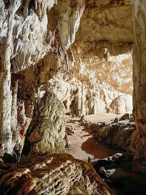 Inside Dragon Cave in Thakhek
